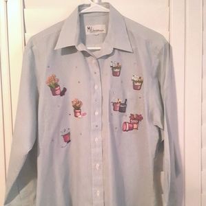 MILI'S Design Women's Gardener Vintage Shirt sz M